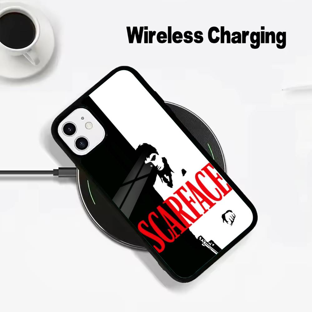 S-Scarface-Fashion Hot Wireless charging phone case compatible with iPhone 17/16/15/14/13/12/11