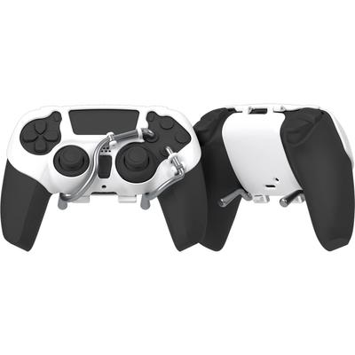 EXknight Leverback FPS Mechanical Back Paddles, Back Button Gaming Paddles for PS5 Controller (White)