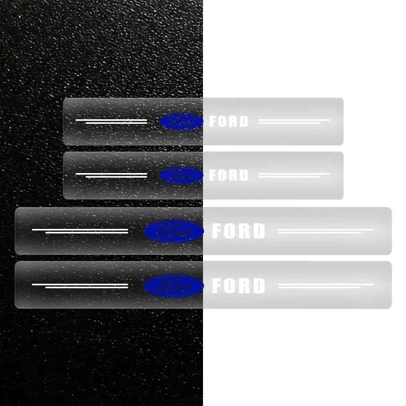 

Автомобильная наклейка 2026 Ford Новый 2025 Горячая 4 шт. Новый прозрачный защитный пленочный стикер на порог автомобиля для Ford Focus 2 3 4 MK2 MK3 MK4 M белый