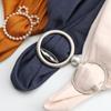 Round Shape Elegant Tee Shirt Clips Scarf Buckles T-Shirt Clip Ring Clothes Corner Knotted Buckles Inner Diameter 29-35mm