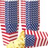 4PCS Independence Day Popcorn Box Paper USA Popcorn Holder Snack Candy Boxes 4th of July Treat Boxes Concession