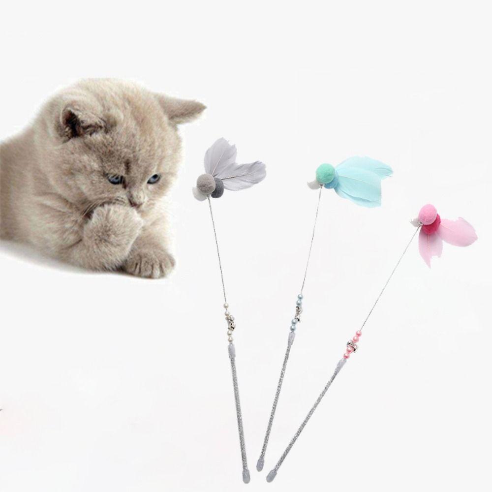 Bite Resistant for Cat Playing Kitten Teaser Stick Cat Fishing Rod Pet Toys Cat Stick Toys