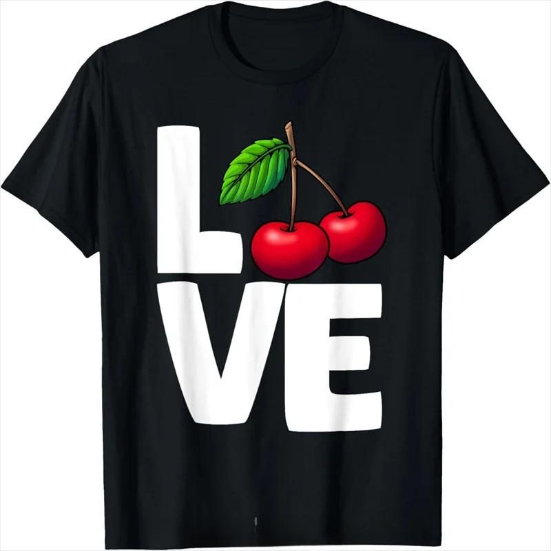 Cherry Graphic for Men Women Cherry Print Cherry Lover Summer TShirt Unisex T Shirt Fitness Tees Tops Tshirt Clothes S