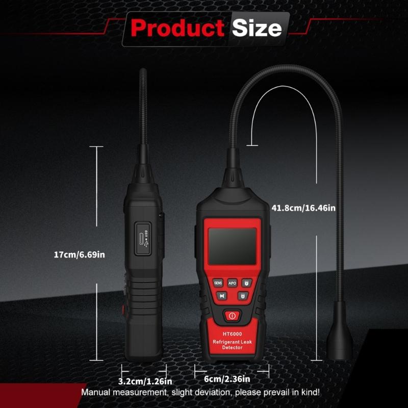 Gas Leakage Tester Sniffer Leak Detector HVAC Air Conditioning Refrigeration System Detection Tool