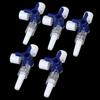 5Pcs Three Way Stop Cock Lock Adapter 3 Way Stopcock T-Connector Extension Tube