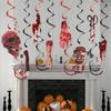 Halloween Spiral Hanging Decor Haunted House Prop Creepy Hanging Ornaments Indoor/Outdoor Halloween Decor