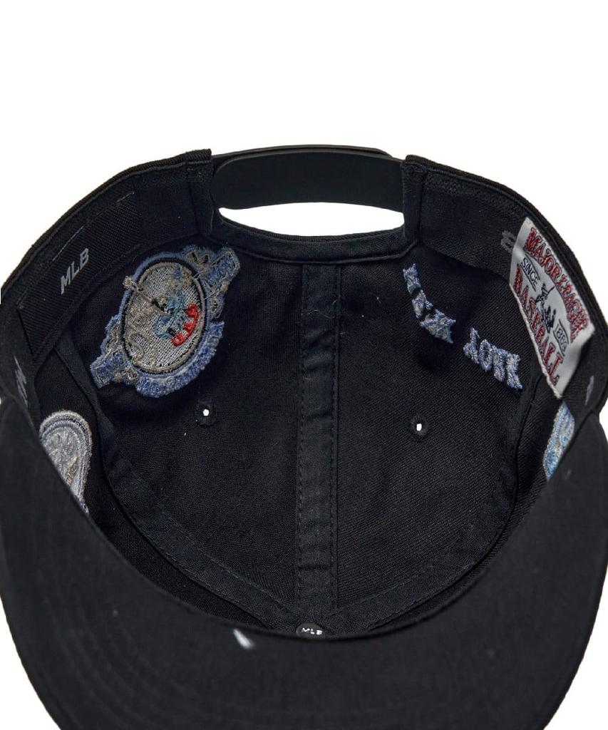 Emelbi Signature All-Over Patch Structure Ball Cap Ny (Black)