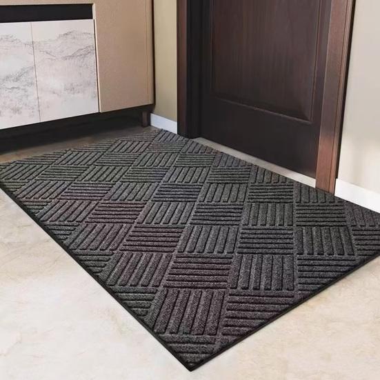Gulvmatte Hurtigabsorberende Fortykket Rombetekstur Hurtigtørkende Sklisikker Bunn Smussfangende Entrématte