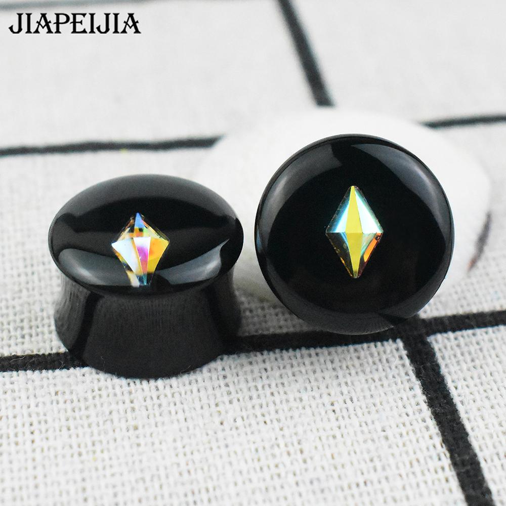 

Acrylic Ear Plugs Gauges, Double Flared Ear Tunnels Body Piercing Jewelry for Ear Stretching, 2PCS Fashion Ear Expanders for Wom 8mm чёрный