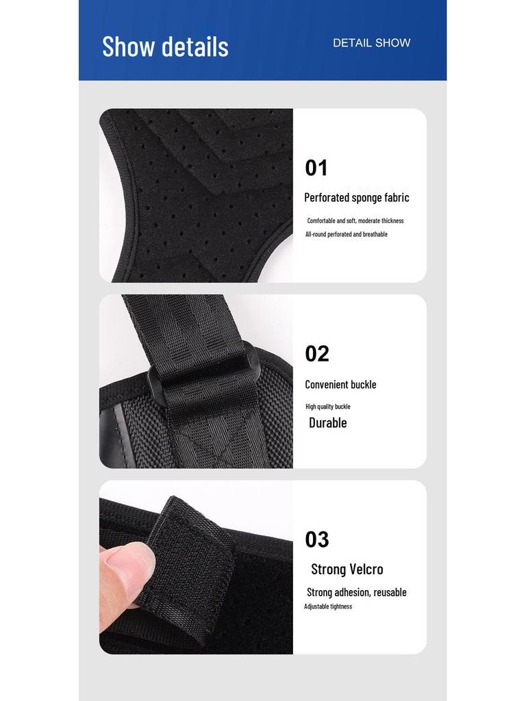 Breathable Adjustable Cross-Border Back Posture Corrector for Men and Women - Anti-Hunchback Support for Sitting and Sports