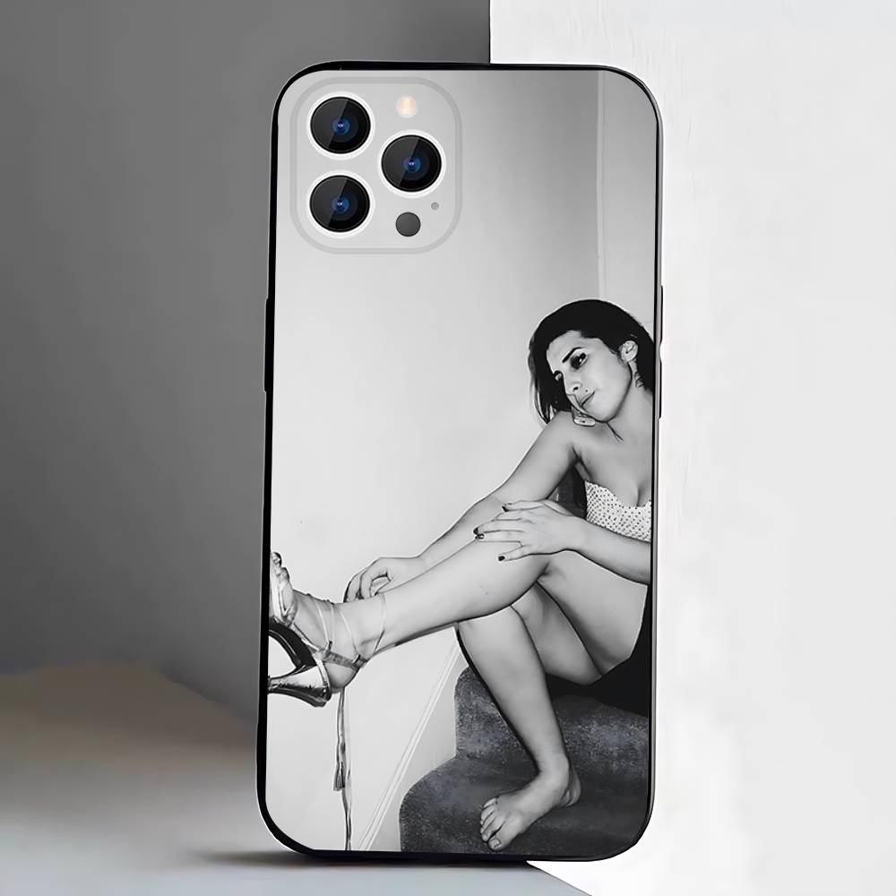 A-Amy Winehouse Phone Case For iPhone 17,16,15,14,13,12,Pro,Max,Plus,E,SE4,Air,Mini Black Soft Box