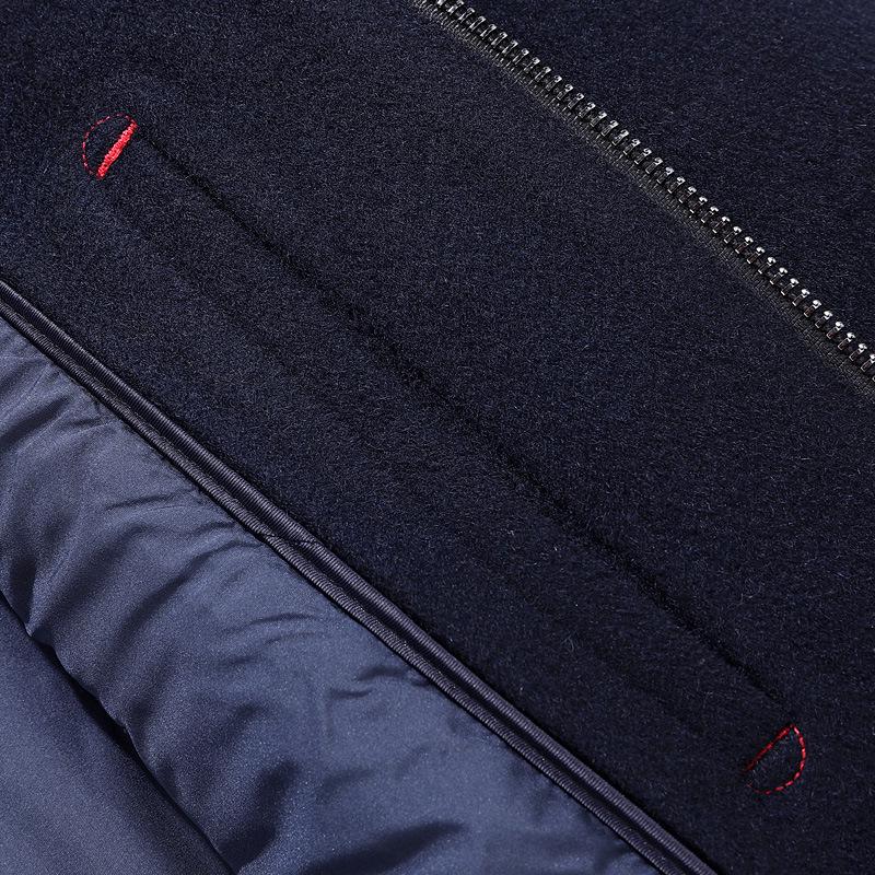 Men's Woolen Lapel Jacket with Detachable Liner - Warm and Thick for Autumn/Winter