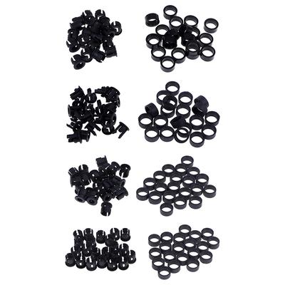 20Set 3Mm/5Mm Plastic Led Holders Clips-Bezels Mounts Cases With Outer Ring