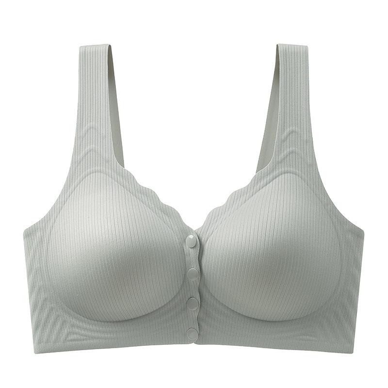 Nursing Vest Wide Shoulders Front Closure Seamless Push-up Bra Non-magnetic Supports Side Breast Tissue Wire-free