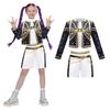 3-teiliges Kpop-Kostüm Rumi Sängerin Tanzkleid 3D-Druck Mädchen Halloween Weihnachts-Kostüme Cosplay Ausgefallene Bühnenauftritts-Outfits