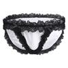 Men Briefs Briefs Underwear Satin  Lace Bow Thong Panties Panties Underpants