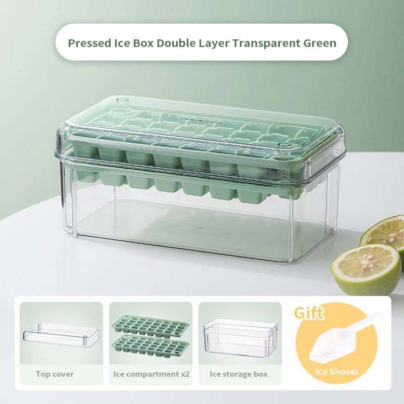 Ice Mold Ice Cream Tools Press Type Ice Cube Maker Silicone Ice Tray Making Mold