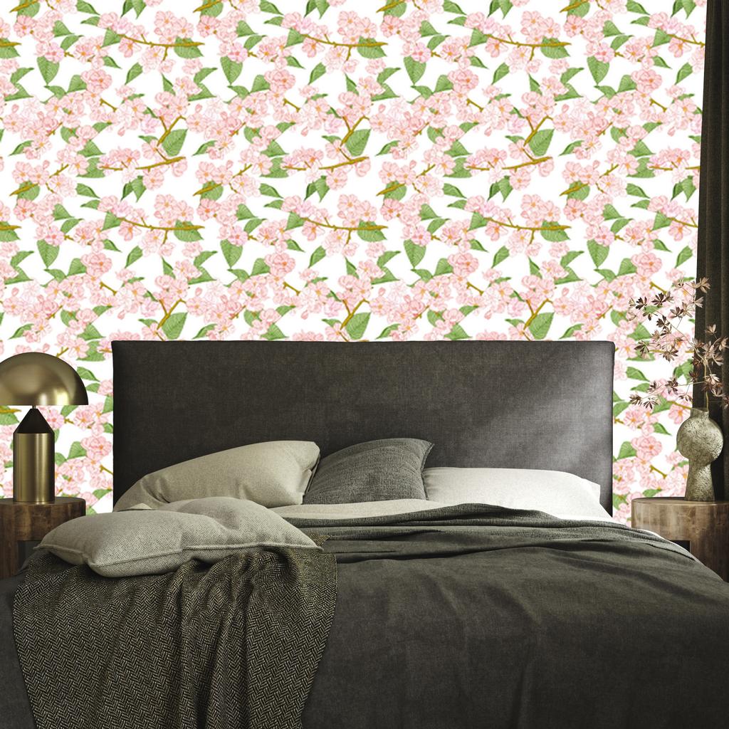 Spring Cherry Blossoms Wallpaper for Living Room and Bedroom 50x1000