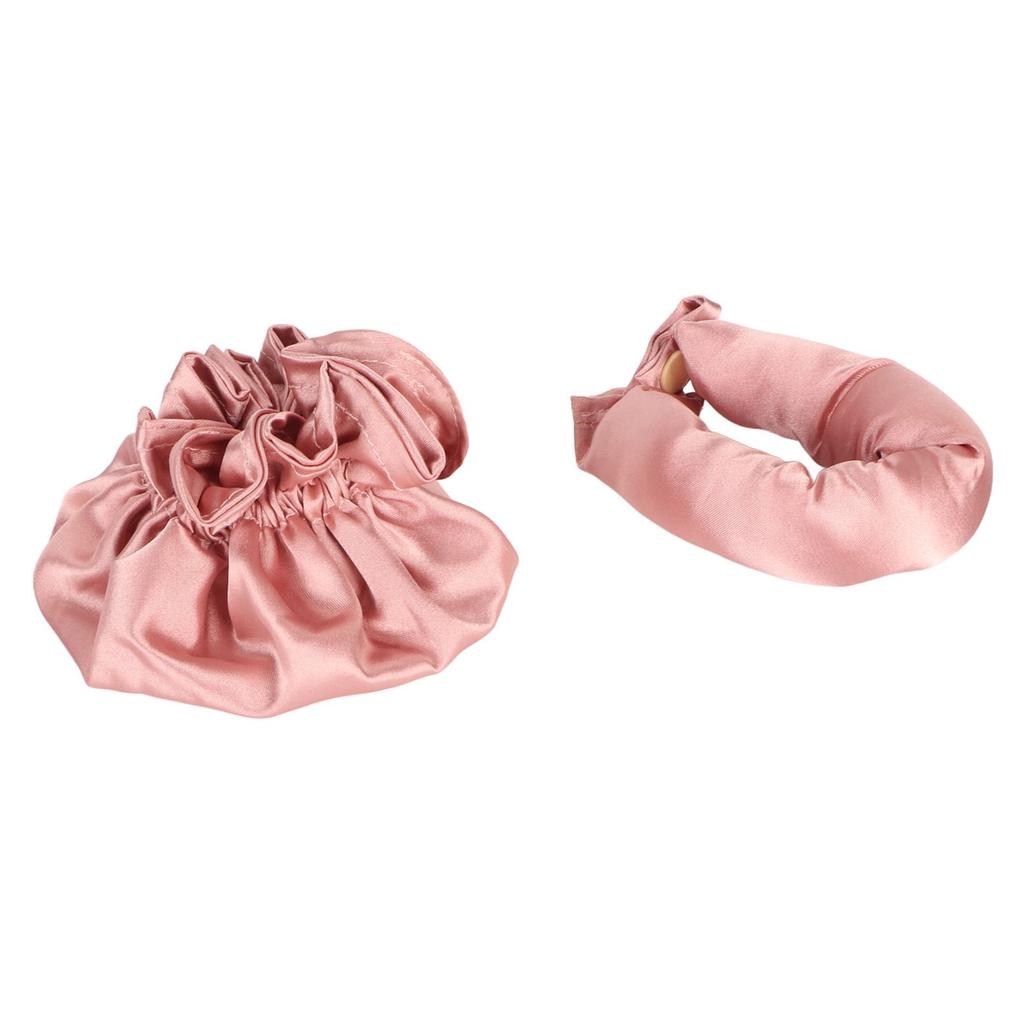 Heatless Bun Hair Styling Kit Cloth Portable Soft Satin Heatless Curler for Sleeping Long Hair