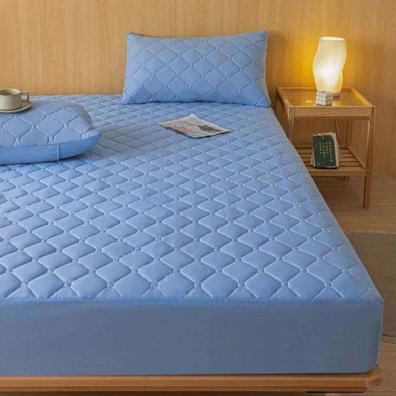 Wasserdichtes Spannbetttuch, verdickter elastischer Matratzenbezug, Bettwäsche, Tagesdecken für Doppelbett, King-Size-Bett, Matratzenauflage-Schutz