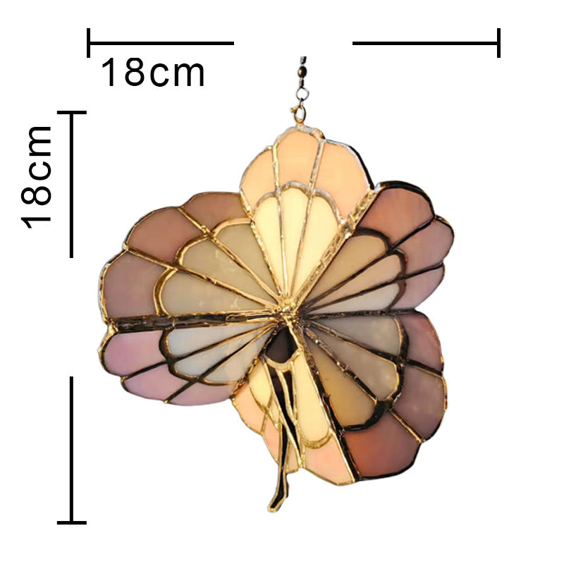 

Танцующая дама, витражное стекло, вертушка, танцовщица, цветной акриловый кулон для украшения сада на открытом воздухе, ветряная вертушка жёлтый