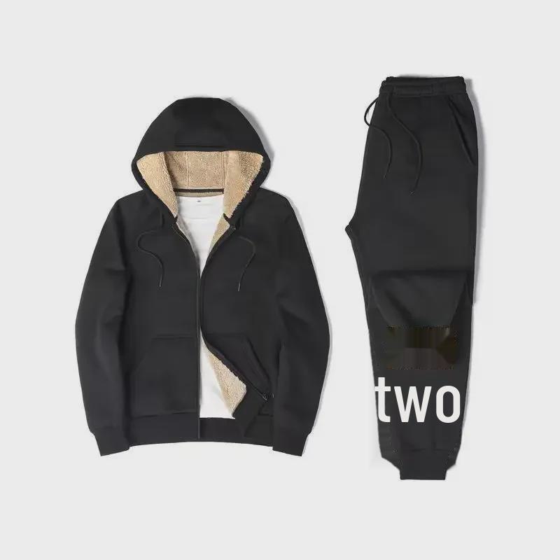 Herren Lockerer Einfarbiger Pulloveranzug - Warmes Lässiges Zweiteiliges Set mit Strickjacke und Hose