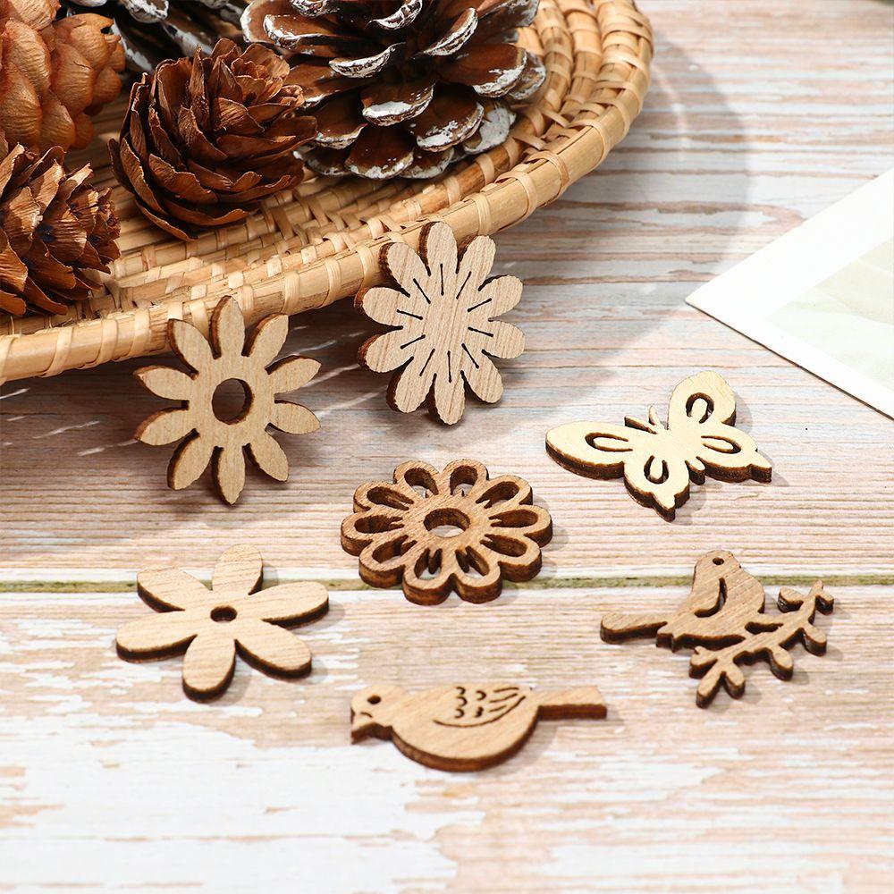 Wood Chip Xmas Tree Hanging Ornament Christmas Party Decorations Snowman Snowflake Gift Decor
