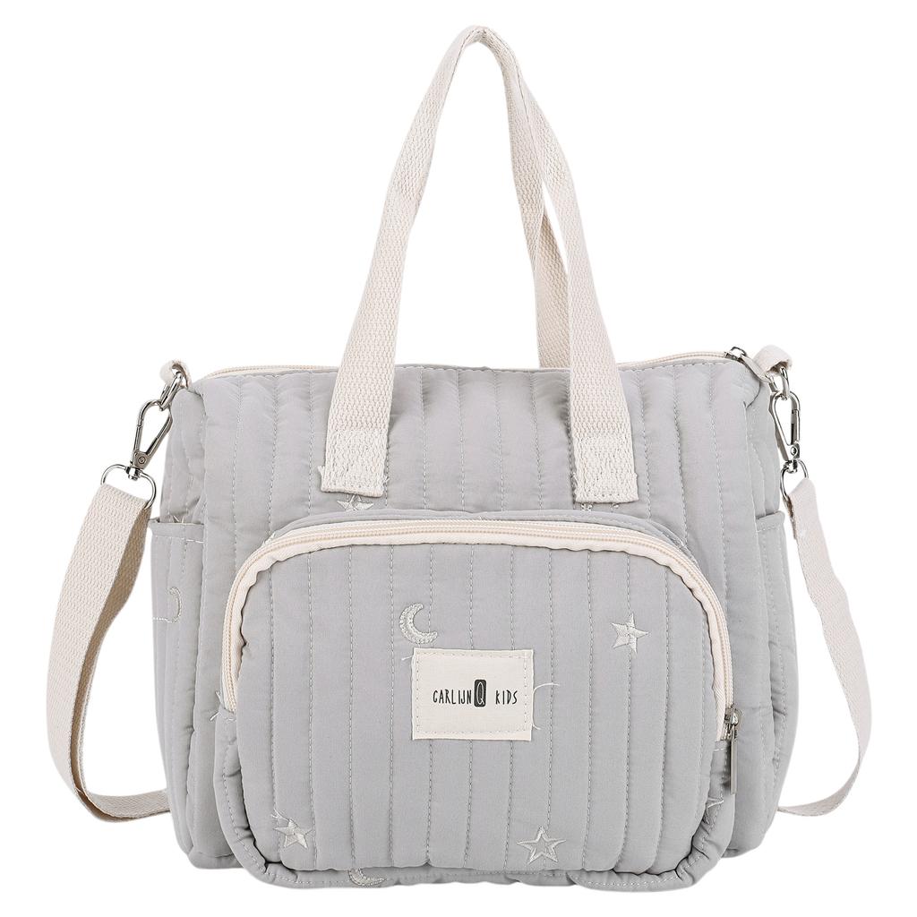 Quilted Multifunctional Baby Diaper Bag with Adjustable Straps Cute Handbags for Women Mom Travel Shopping