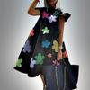 Summers  Women'S Retro Loose 3xl Casual Round Neck Short Sleeve One-Piece Dresses