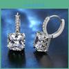 Elegant Silver Color Square Ethnic Crystal Dangle Earrings For Fashionable Women