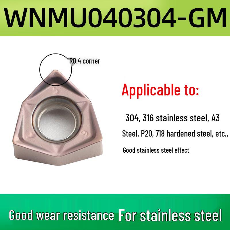 90° Double-Sided Hexagonal WNMU080608 Cutting Inserts for Cross-Border Fast Feed Milling Cutter