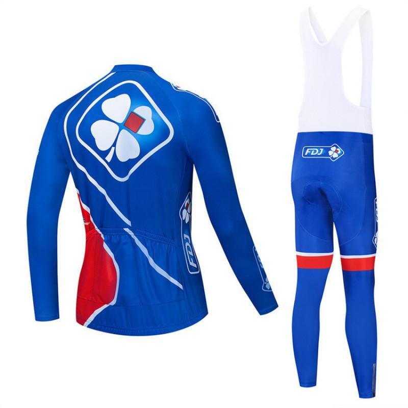 Mens Long Sleeve Cycling Jersey Pants Set Breathable Quick-Dry Outdoor Road Bike Riding Gear