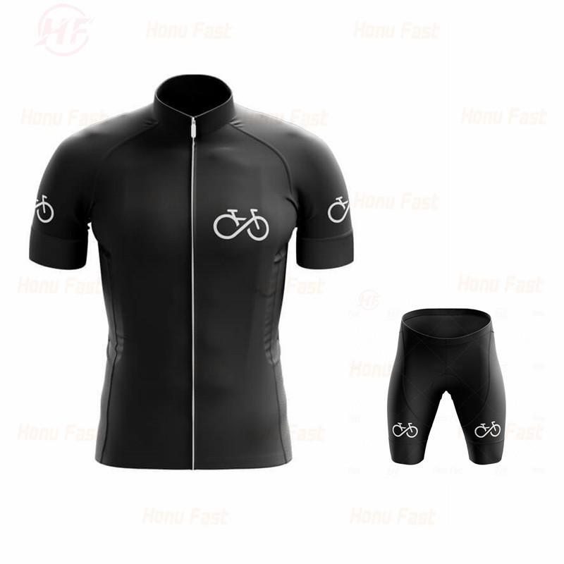 New Short-sleeved Men's Cycling Suit Hygroscopic Sweat-wicking Bicycle Clothing