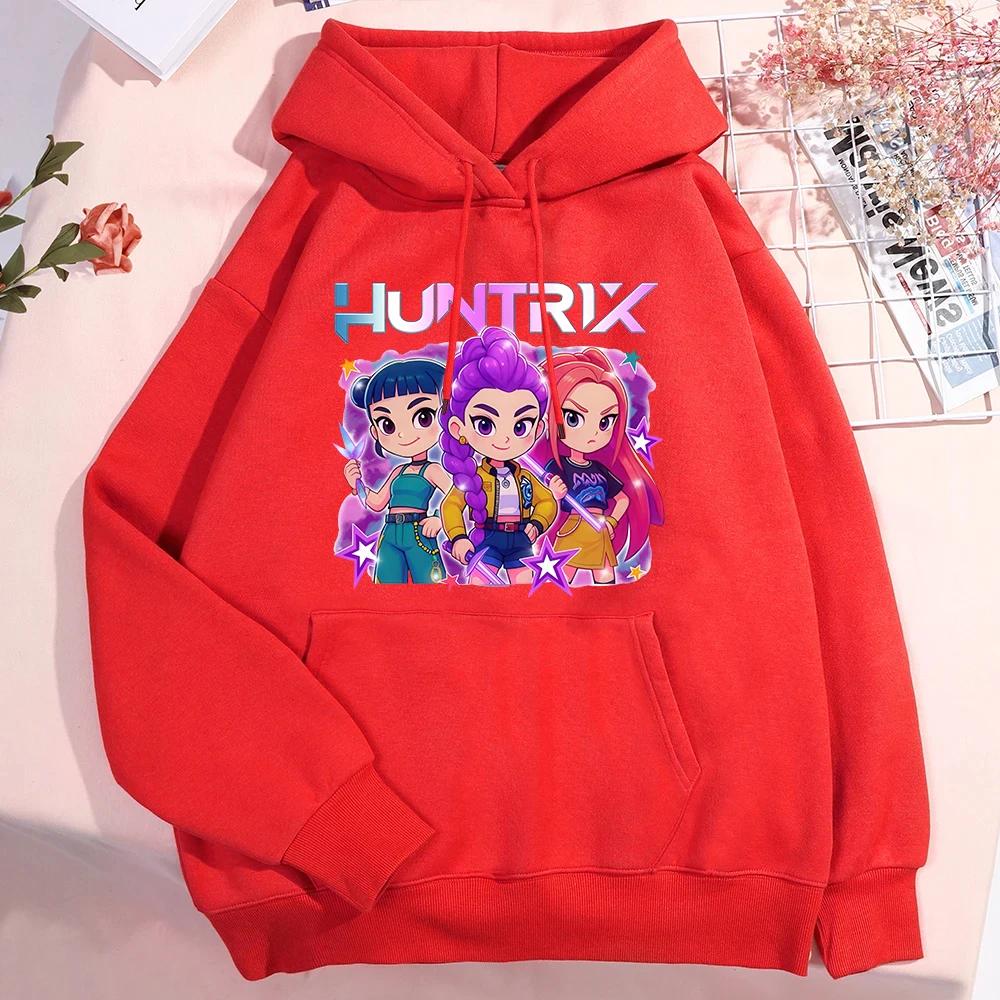 K-pop Devil Hunter Harajuku Street Fashion Hoodies Suitable for Both Men and Women Outdoor Sports Sweatshirts