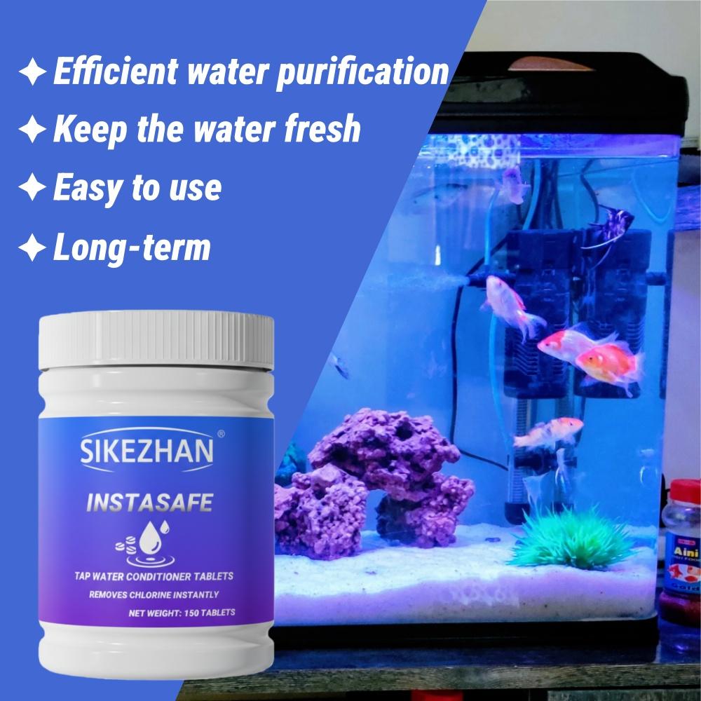 SIKEZHAN Aquarium Water Treatment Tablets Algae Remover Methylene Blue Nitrifying Bacteria Fish Tank Clarifier Conditioner Set