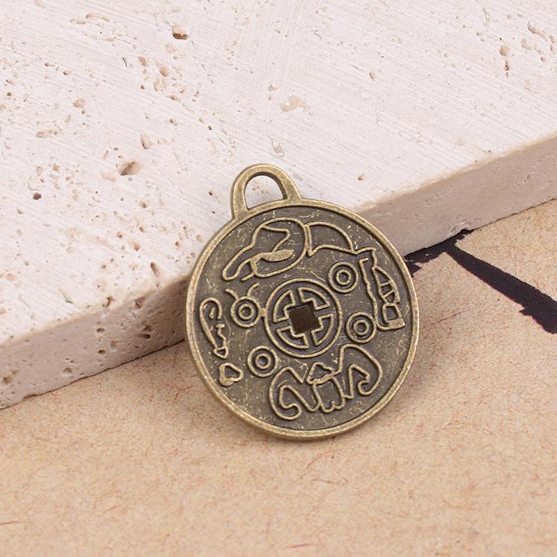 1/3/5Pcs Chinese Taoism Ancient Coin Pendant Necklace Exorcising Evil And Demon Enhancing Luck With Amulet Coin Jewelry