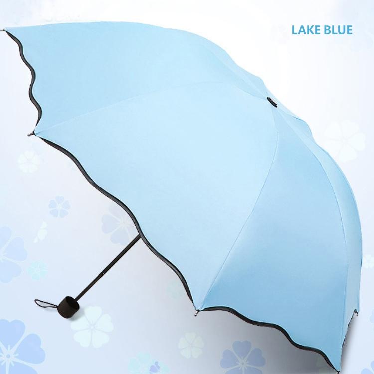 Minimalist 3-Folding Manual Sun Protection Umbrella with 190T Nylon Fabric for Summer