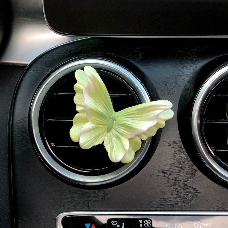 Butterfly and Flower Car Fragrance Perfume Car Air Vent Decoration Flower Ornament for Girls Car Interior Decoration Diffuser Stone