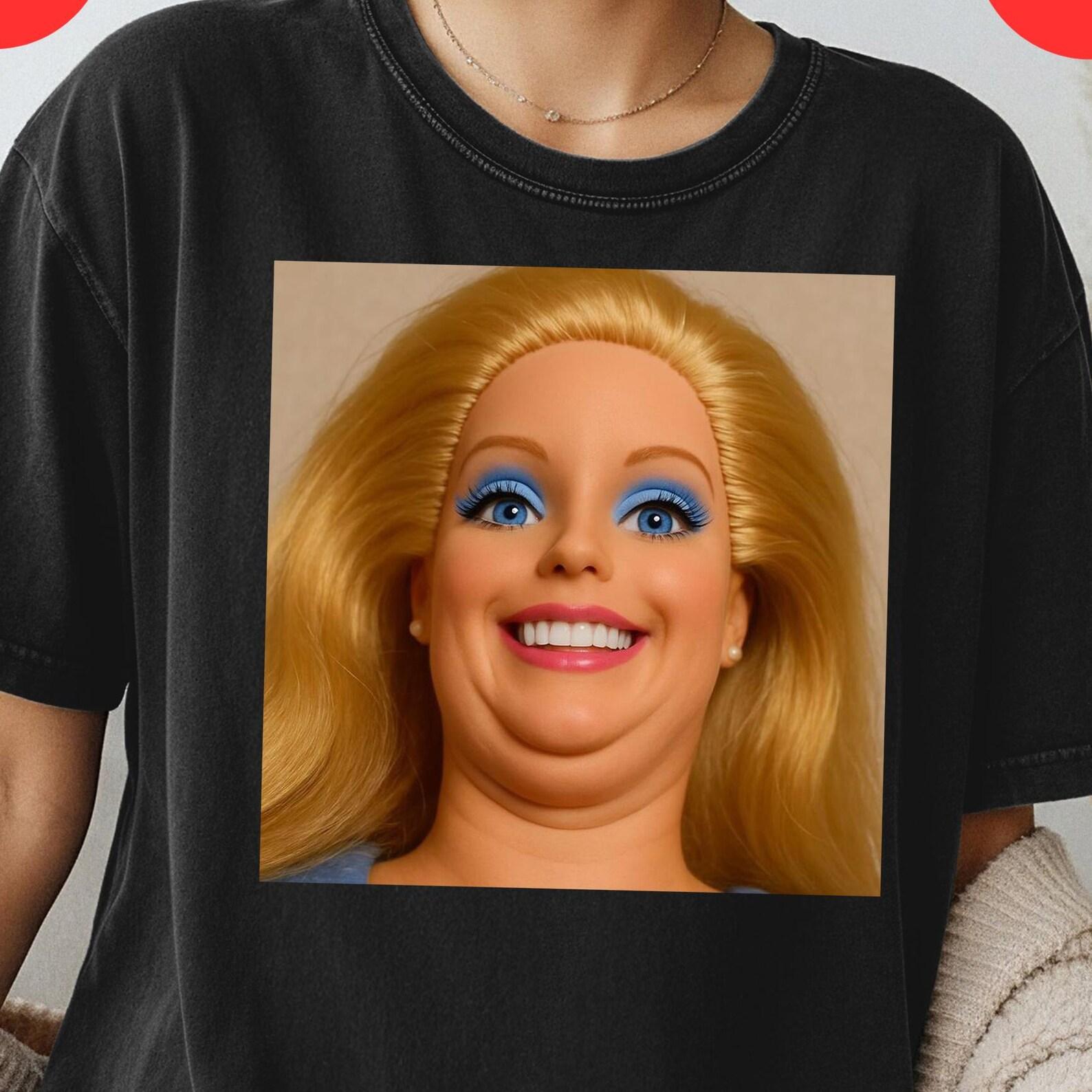 Funny Retro Doll Meme Graphic Tee - Comfort Colors 1717 Oversized Shirt, Sassy Doll Meme Print, Vintage Sarcastic & Meme Humor Tee S