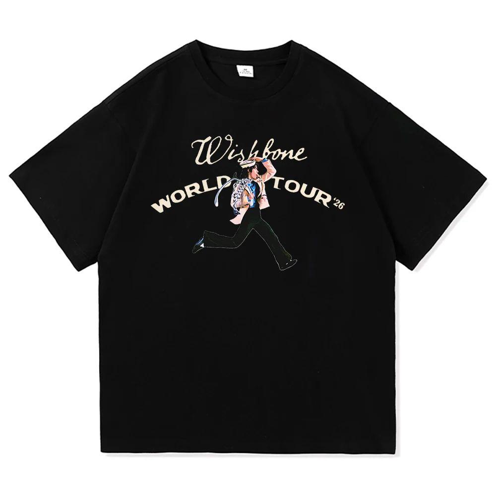 Hiphop Y2k Tops Conan Gray Wishbone World Tour 2026 T Shirt Fashion  Aesthetic Casual Vintage Casual Loose TShirt Unisex