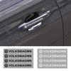 Fashion Car Door Handle Stickers Tire Rear View Mirror Decals For Volkswagen VW GTI Rline R Polo Golf MK8 Passat Magotan Tiguan