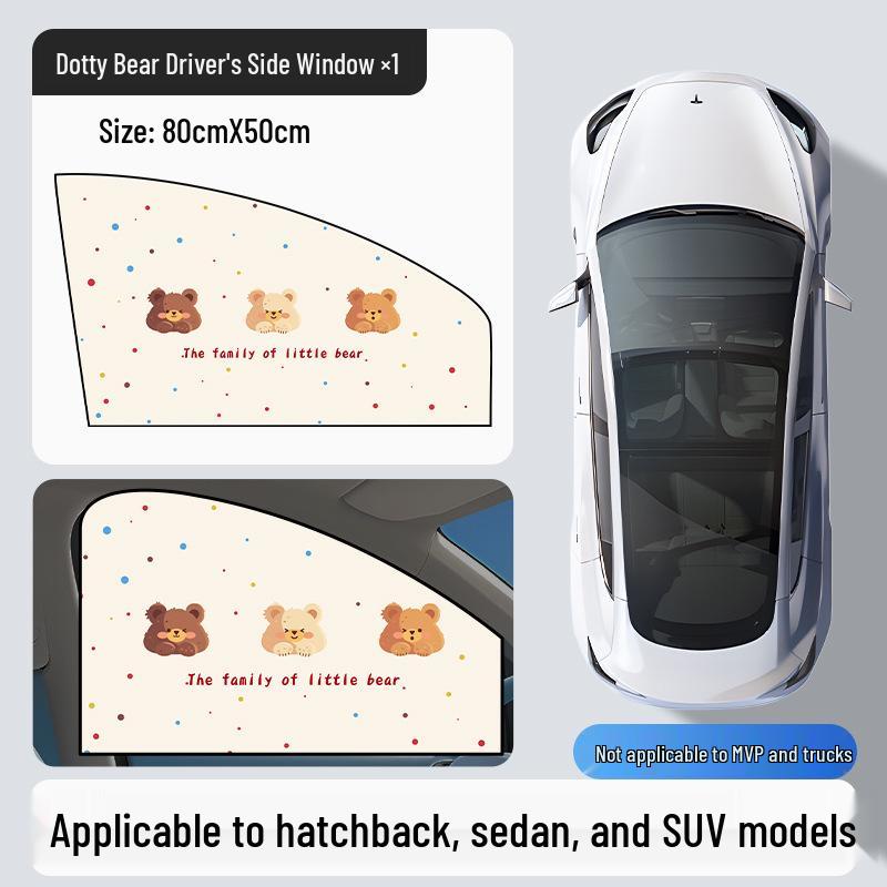 

Car Window Blackout Curtain - Sunshade & Privacy Protection for Vehicles & Baby Strollers