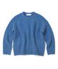 KNITTED (Unisex) Boucle Raglan Crop Round Knit Blue
