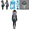 Breathable Hatsune Miku Vocaloid Cosplay Costume With Wig Tops Dress And Tie