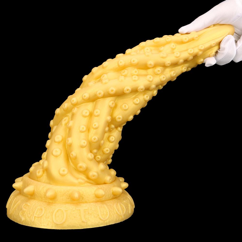 Extra Large Gold Silicone Anal Plug Dildo Anal Expander Fisting Adult Sex Toy Strap on Penis Big Dick Slave BDSM