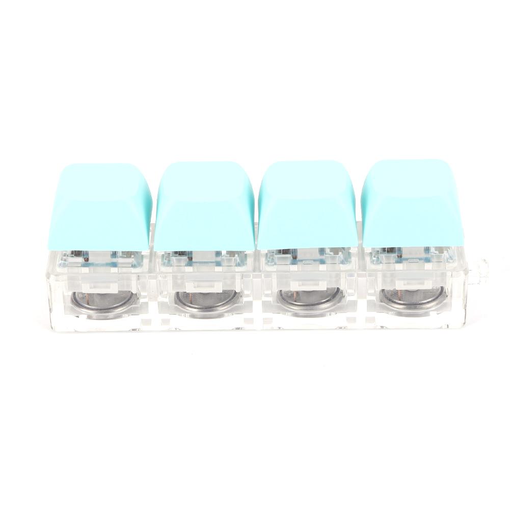 Keyboard Decompression  4 Keys Keyboard Fidget  with LED Light Mechanical Key  DIY for Adult Gifts To Relief Pass Time