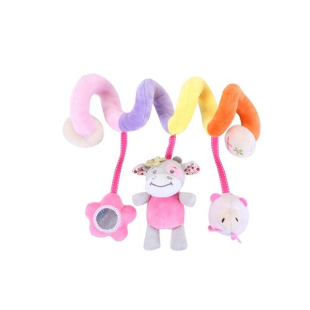 Hanging Spiral Rattle Stroller Cute Animals Crib Mobile Bed Baby Toys 0-12 Months Newborn Educational Toy for Children