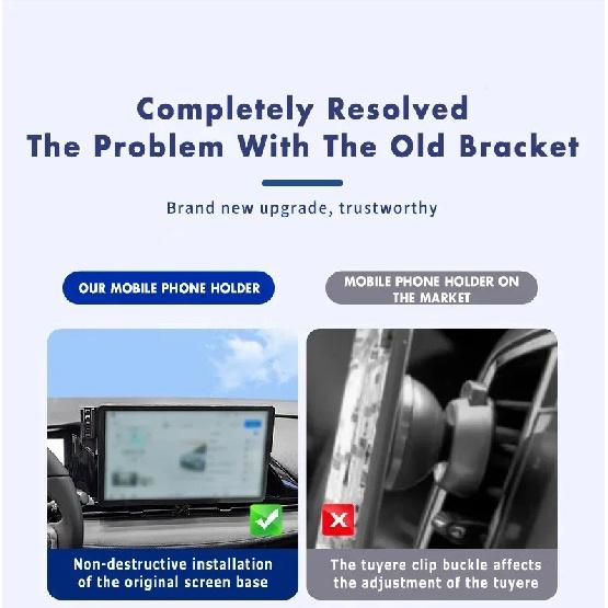 Screen Base Car Phone Holder Mount For Hyundai Tucson 2025 Central Control Dashboard Phone Holder Stand GPS Interior Accessories