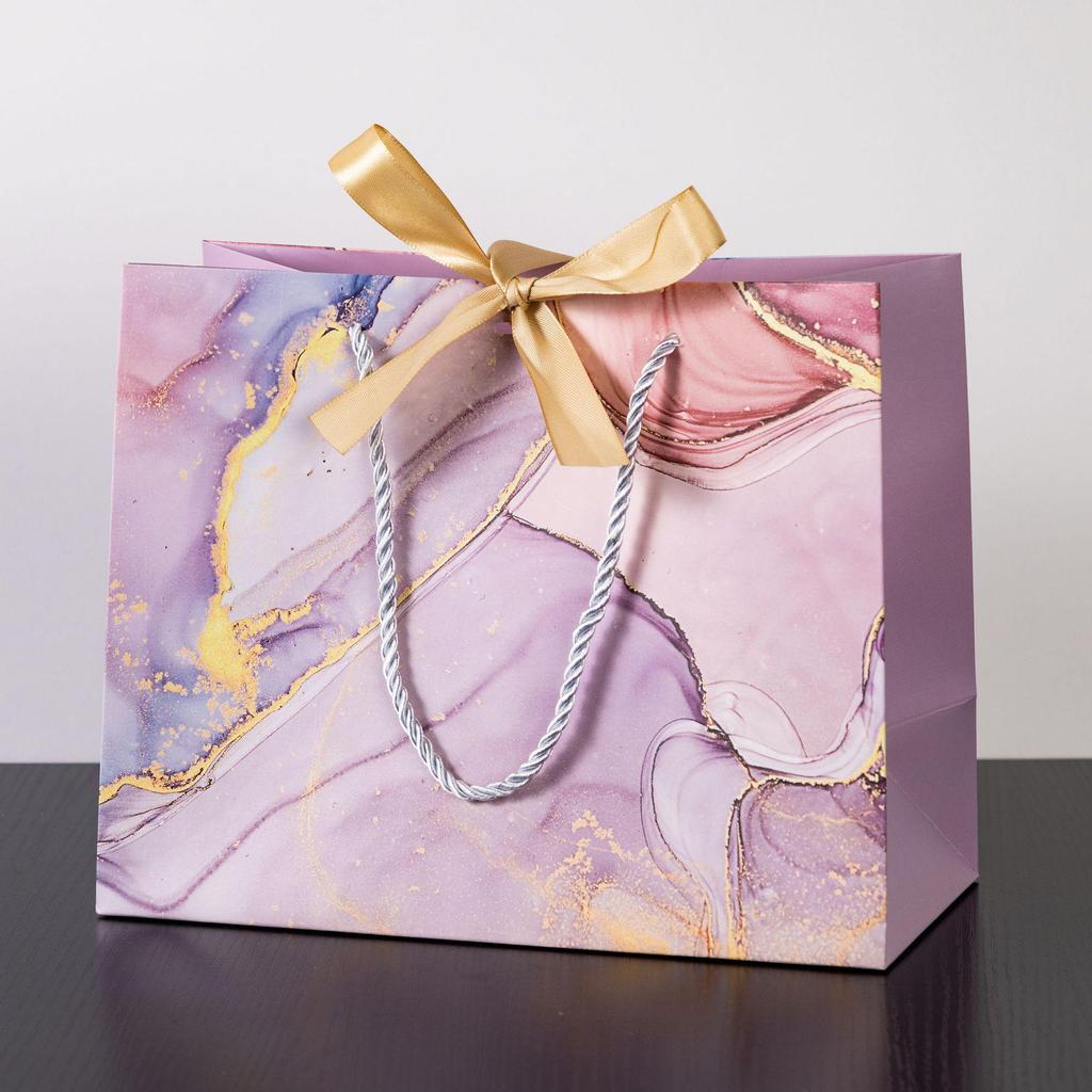 Marble Pattern Tote: Stylish Gift, Candy & Paper Bag for Weddings & Stores