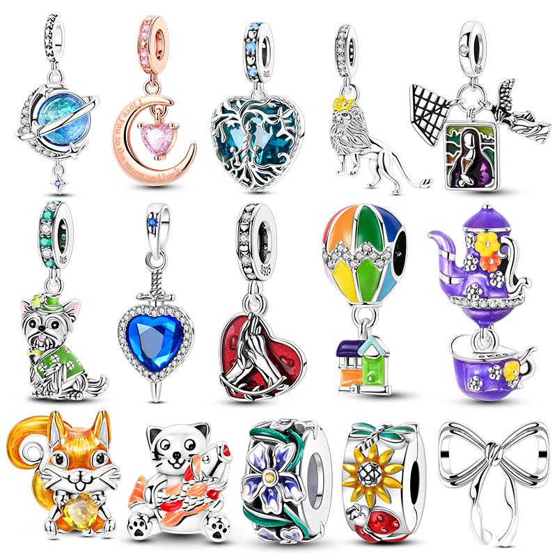 New In Fashion Copper Balloons And House Charm Beads Fit 3Mm Original Bracelet Necklace Womens Diy Jewelry Gift Making